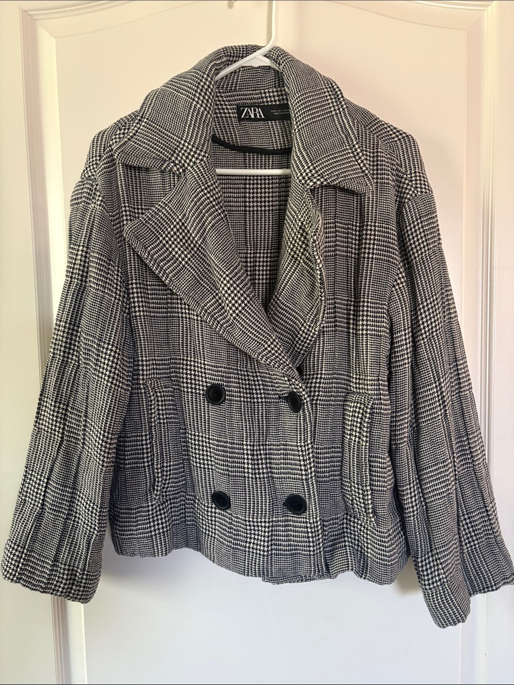 Zara houndstooth coat